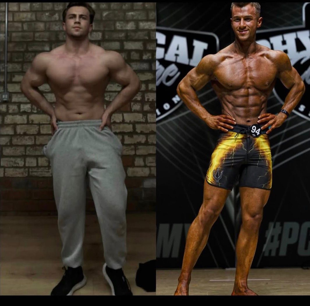 Client before and after 12-week transformation